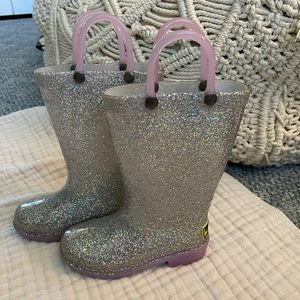 Toddler sparkly rain boots